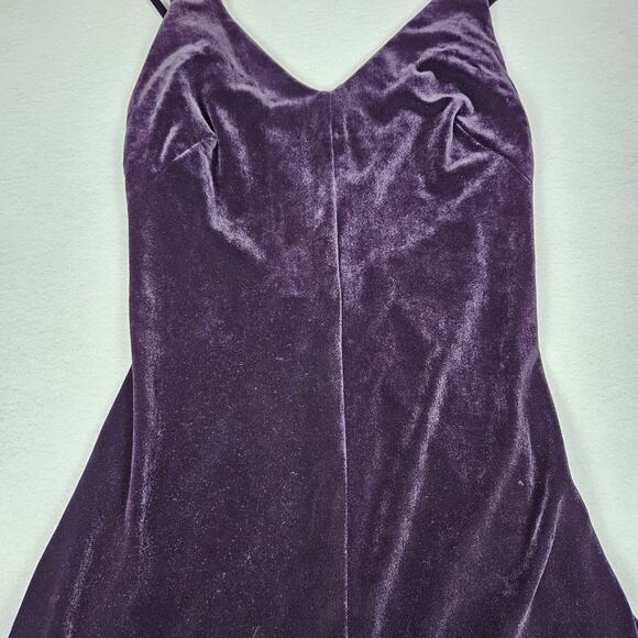 Vintage Bruno Duluc x Kush Mini Dress S Purple Velvet Strappy 80s 90s Y2K Dance - Picture 7 of 16